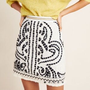 Maeve Carys Embroidered Miniskirt 6 NWT